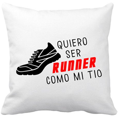 Cojín con relleno Quiero ser runner como mi tío