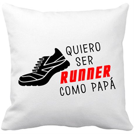 Cojín con relleno Quiero ser runner como papá