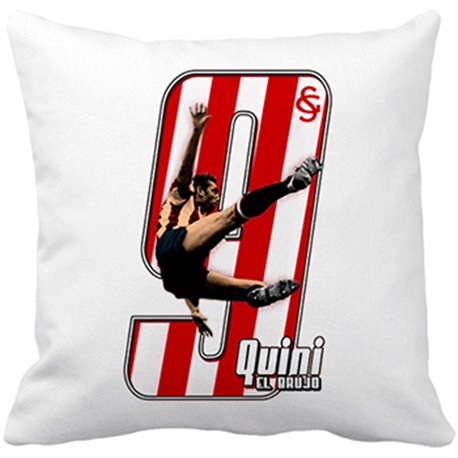 Cojín con relleno Quini El Brujo fútbol