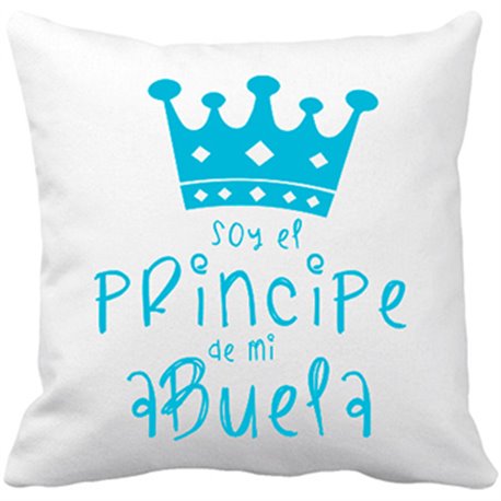 Cojín con relleno Soy el principe de mi abuela