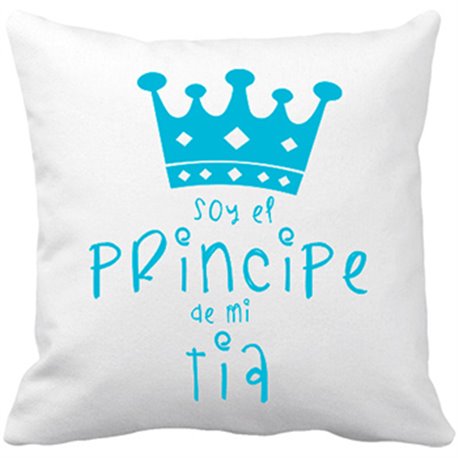 Cojín con relleno Soy el principe de mi tía