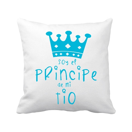 Cojín con relleno Soy el principe de mi tío