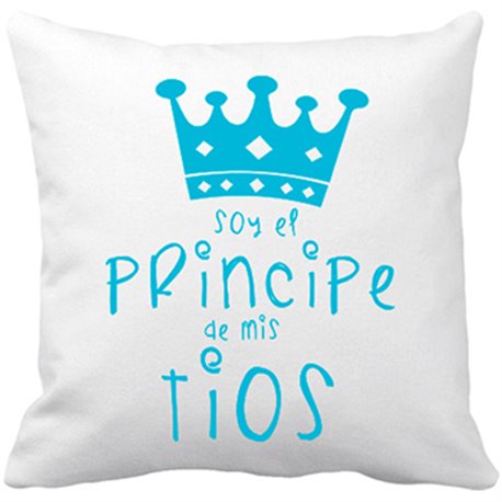 Cojín con relleno Soy el principe de mis tíos