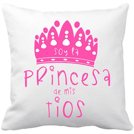 Cojín con relleno Soy la princesa de mis tíos