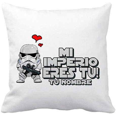 Cojín con relleno Star Wars mi imperio eres tu personalizable con nombre