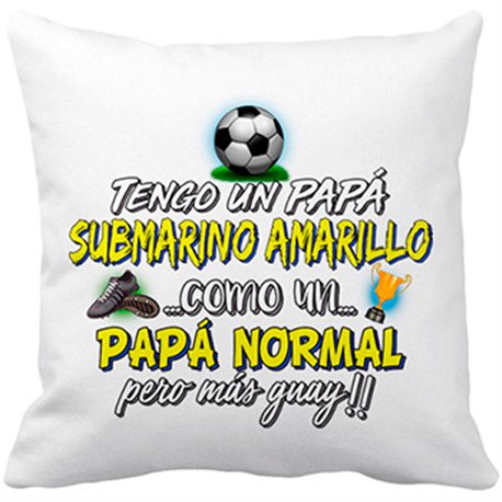 Cojín con relleno tengo un papá Submarino Amarillo como un papá normal pero más guay
