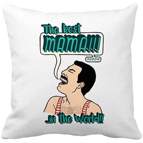 Cojín con relleno The Best Mama In The World como la canción de Queen