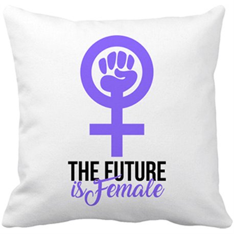 Cojín con relleno The Future Is Female futuro feminista