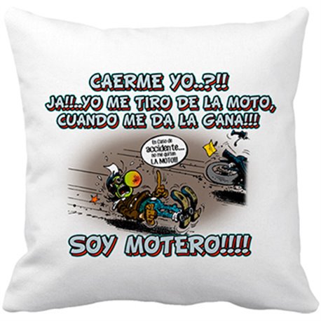 Cojín con relleno yo me tiro de la moto cuando me da la gana soy motero