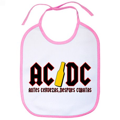 Babero ACDC Antes Cervezas Después Cubatas