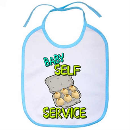 Babero Baby self service blanco azul
