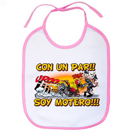 Babero con un par soy motero