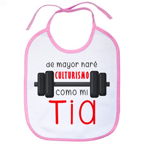 Babero de mayor haré culturismo como mi Tia