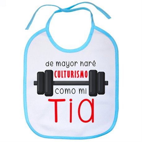 Babero de mayor haré culturismo como mi Tia