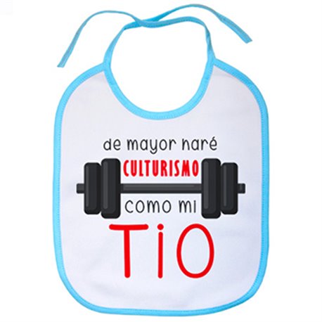 Babero de mayor haré culturismo como mi Tio