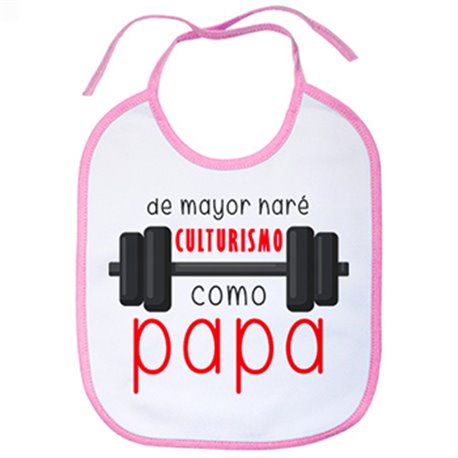 Babero de mayor haré culturismo como papá