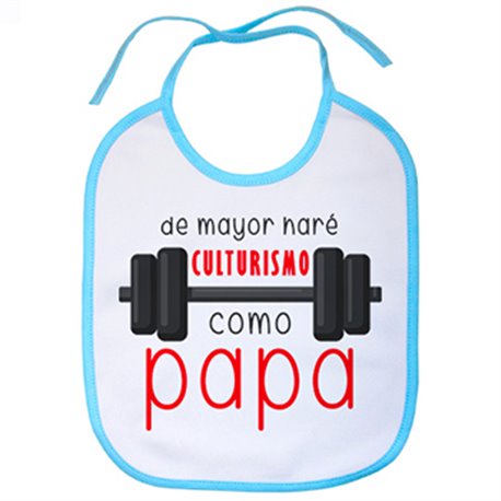 Babero de mayor haré culturismo como papá