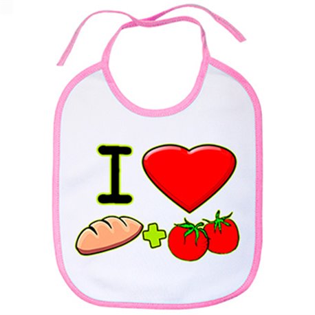 Babero I Love pa amb tomàquet