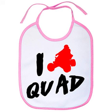 Babero I Love Quad silueta