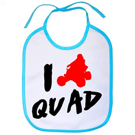 Babero I Love Quad silueta