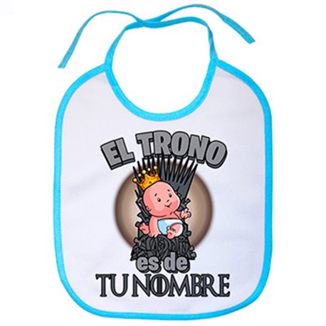 Babero Juego de Tronos el trono es de niño personalizable con nombre