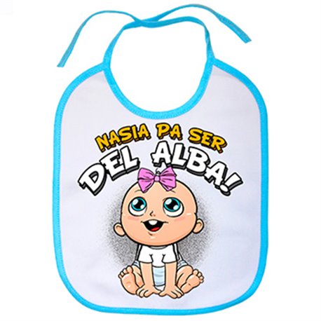 Babero nacida para ser del Alba Albacete fútbol