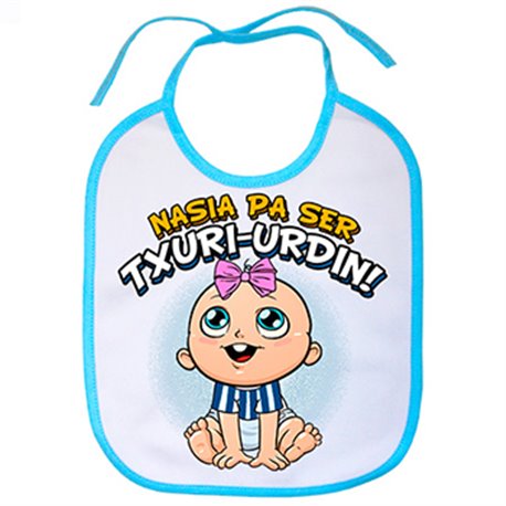 Babero nacida para ser Txuri Urdin Real Sociedad fútbol