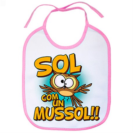 Babero Sol com un mussol