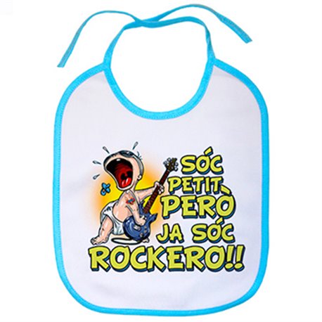 Babero Sóc petit però ja sóc rockero