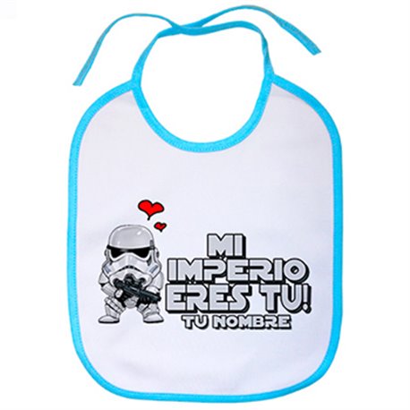 Babero Star Wars mi imperio eres tu personalizable con nombre