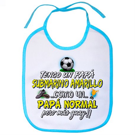 Babero tengo un papá Submarino Amarillo como un papá normal pero más guay