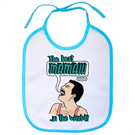 Babero The Best Mama In The World como la canción de Queen