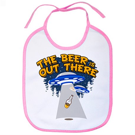 Babero The Beer Is Out There friki cervezero