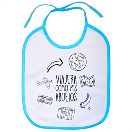 Babero viajera como mis abuelos