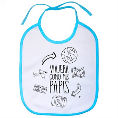 Babero viajera como mis papis