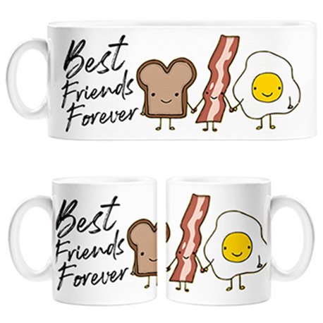 Taza Best Friends Forever Bacon And Eggs