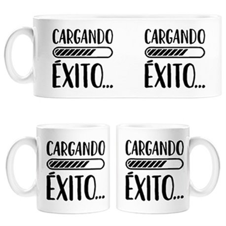 Taza frase cargando éxito proyectos emprendedores