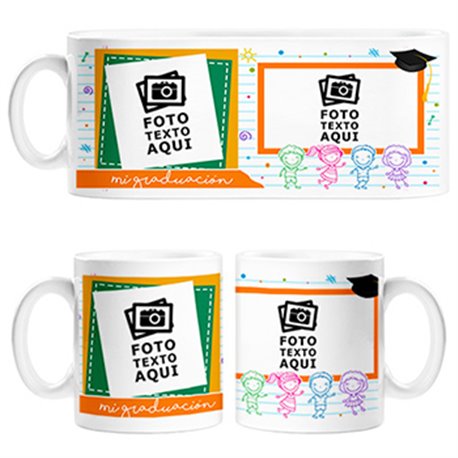 Taza personalizada con foto de mi graduación escolar estudiante título