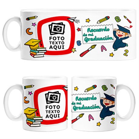 Taza personalizada con foto recuerdo de mi graduación