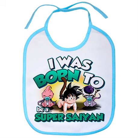 Babero parodia nacido super saiyan guerrero