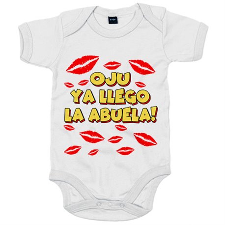 Body bebé frase divertida oju ya llegó la abuela