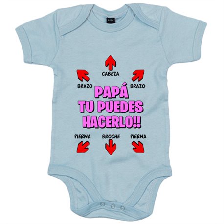 Body bebé papá tu puedes hacerlo rosa