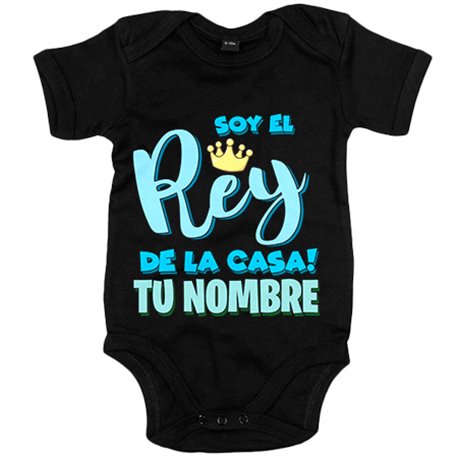 Body bebé soy el rey de la casa personalizable con nombre