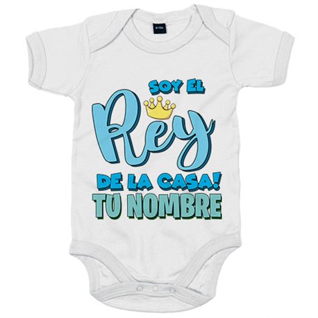 Body bebé soy el rey de la casa personalizable con nombre