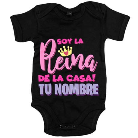 Body bebé soy la reina de la casa personalizable con nombre