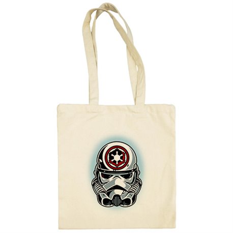 Bolsa de tela ilustración casco de soldado imperial de las galaxias