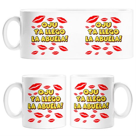 Taza frase divertida oju ya llegó la abuela