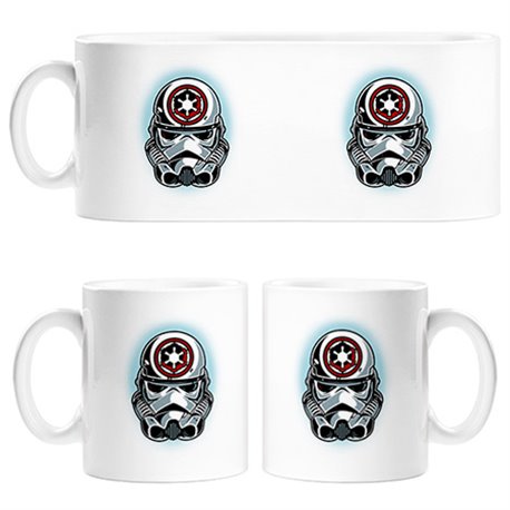 Taza ilustración casco de soldado imperial de las galaxias