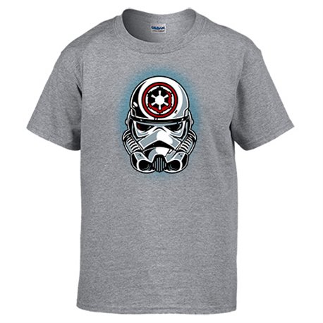 Camiseta ilustración casco de soldado imperial de las galaxias