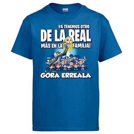 Camiseta ya tenemos otro de La Real más en la familia para aficionado al fútbol 
